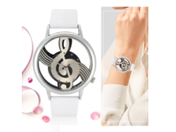 Reloj Analógico De Cuarzo Con Esfera De Notas Musicales Para Parejas