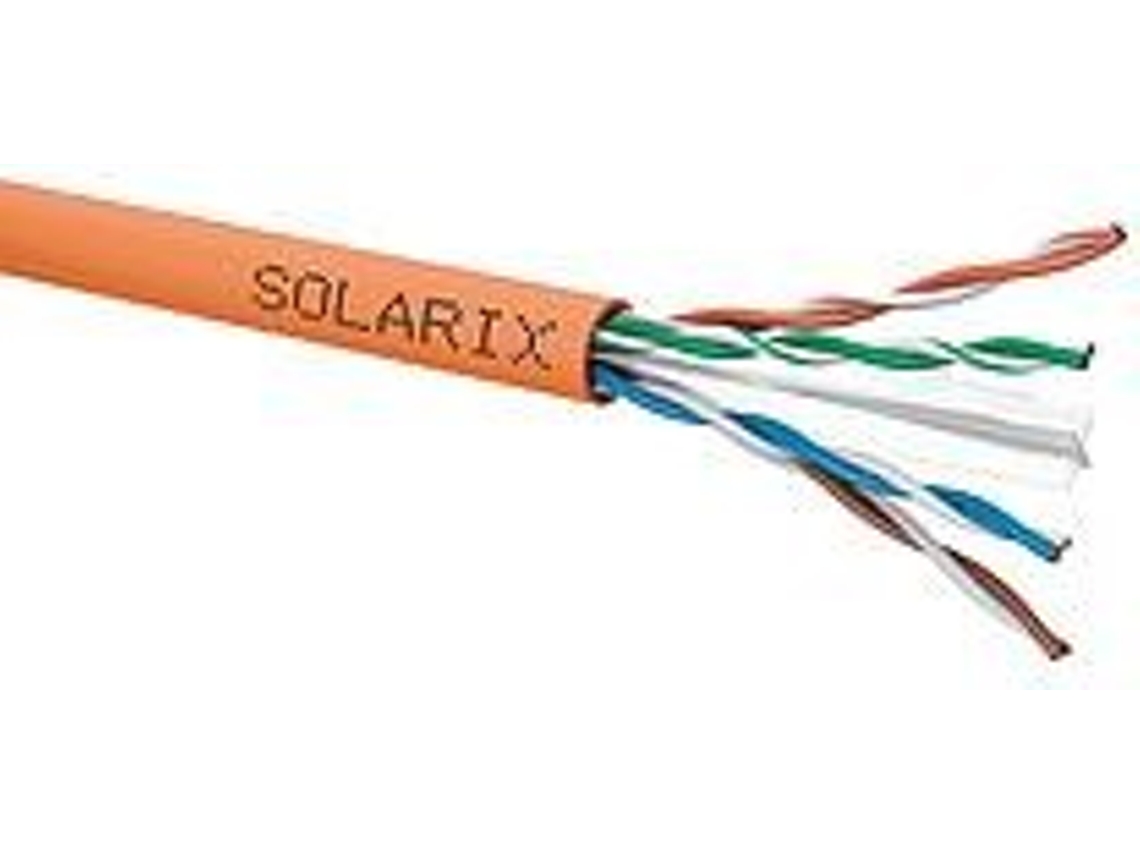 Carrete de cable de par trenzado Solarix Cat.6 U/utp Lsohfr B2ca S1d1a1 de 500 m