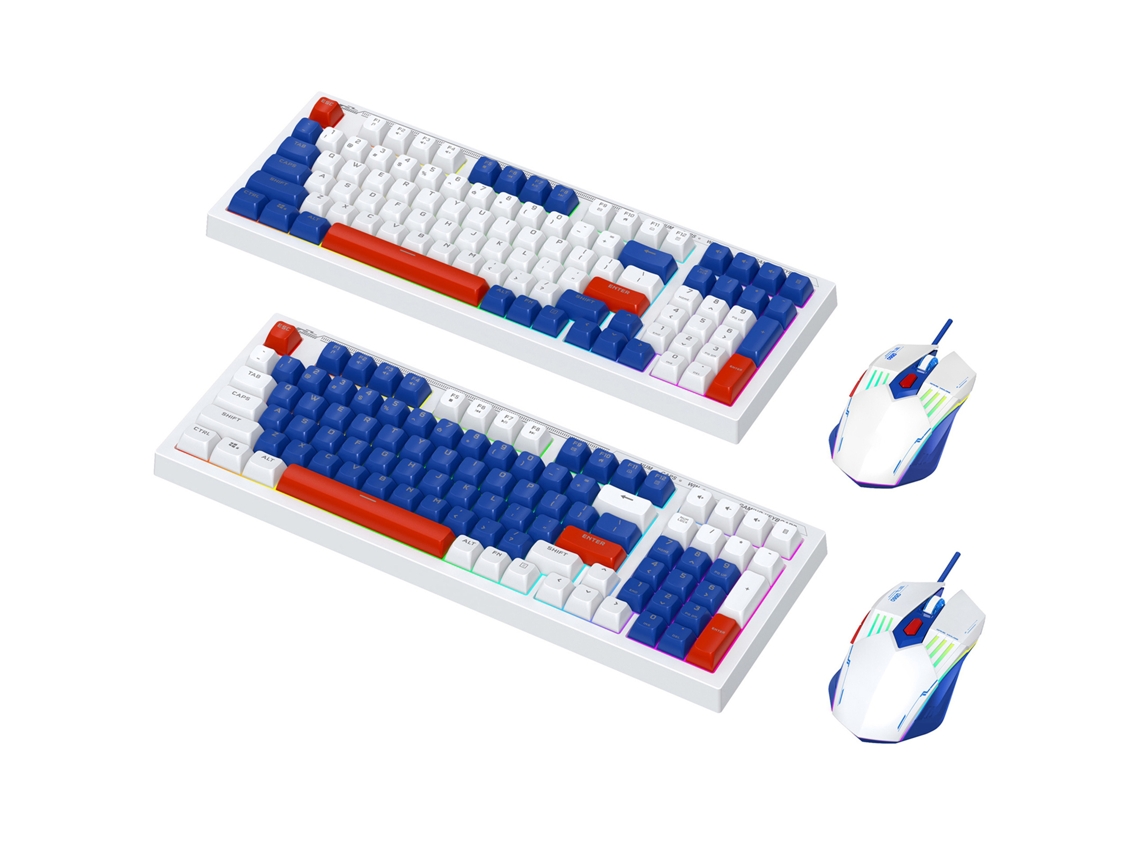 Combo De Teclado Y Ratón Para Juegos Cableado Con Sensación Mecánica, Retroiluminación Y Ratón Ajustable 6d