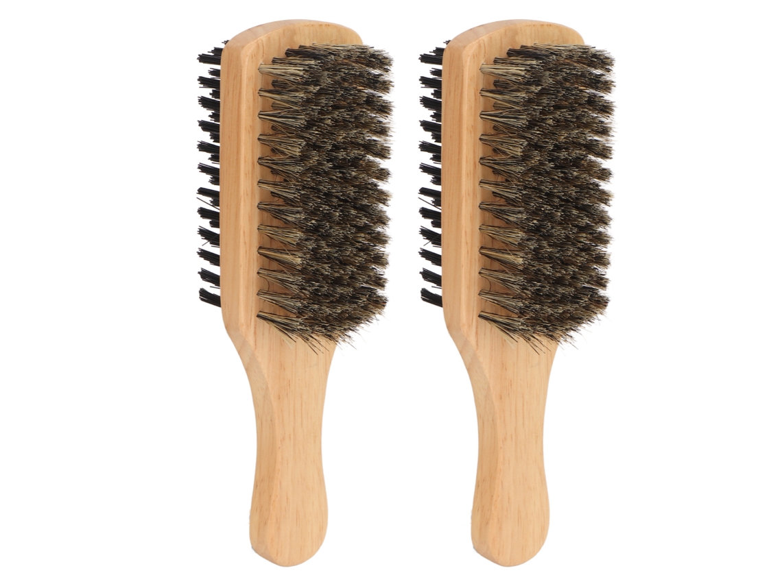 Vlrla-2 Unidades Double Sided Barba Brush Para Acabamento Styling