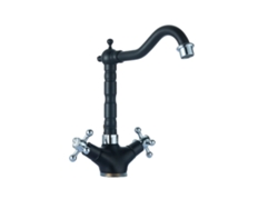 Grifo mezclador de baño, diseño moderno, fácil instalación, negro, G1/2 OEM