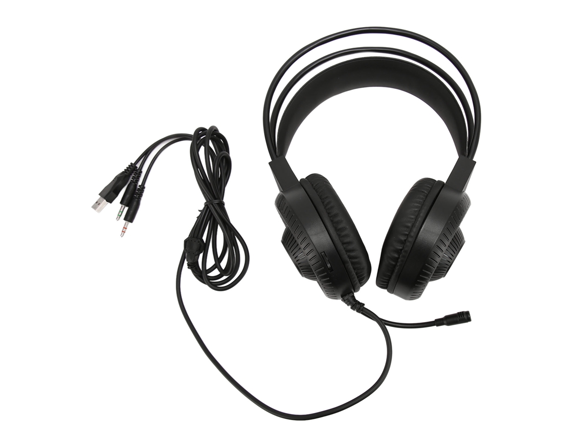 Auriculares Para Juegos Con Micrófono, Iluminación Rgb, Cable De 3,5 Mm Y Sonido Envolvente Con Graves Potentes Para Pc/portátil.