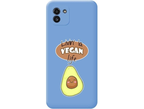 Carcasa para Samsung Galaxy A03 TUMUNDOSMARTPHONE Silicona Líquida Dibujos Azul