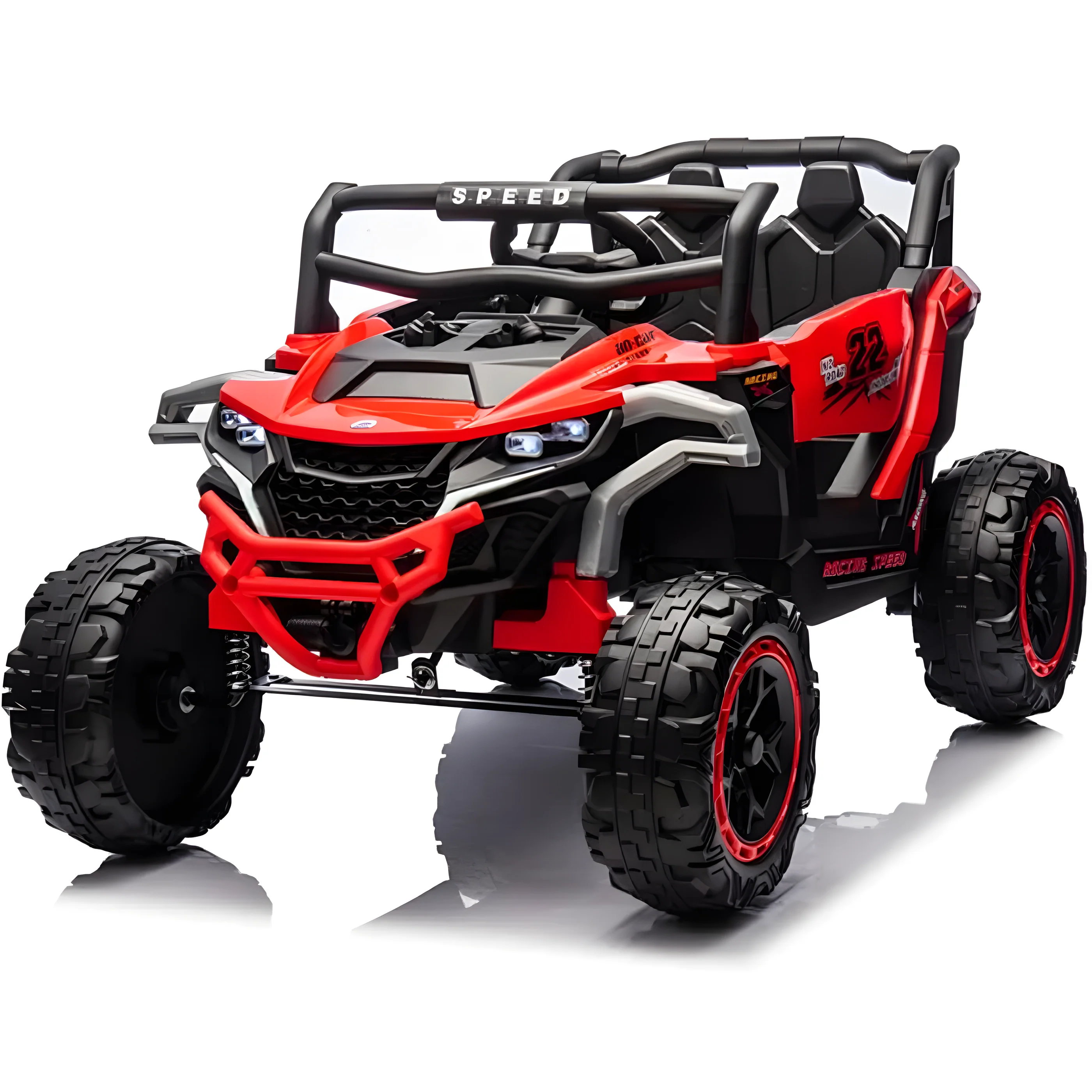 Coche Eléctrico Para Niños Buggy Speed 12v Con 4 Motores, Ruedas Eva, Asiento De Polipiel Y Mando Parental Funtastic Land