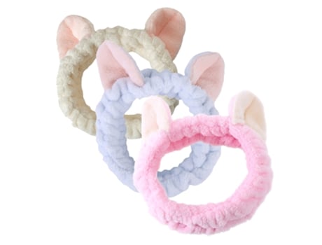 Diademas Con Orejas Para Mujer, Bonito Maquillaje, Diadema De Gato De Peluche, Kit De Diadema Cosmética Para Ducha Facial, St-2 ZMDECQNA