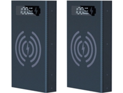 Juego De 2 Cajas De Almacenamiento Extraíbles Para 5 Baterías Externas 18650 Con Iluminación Led.