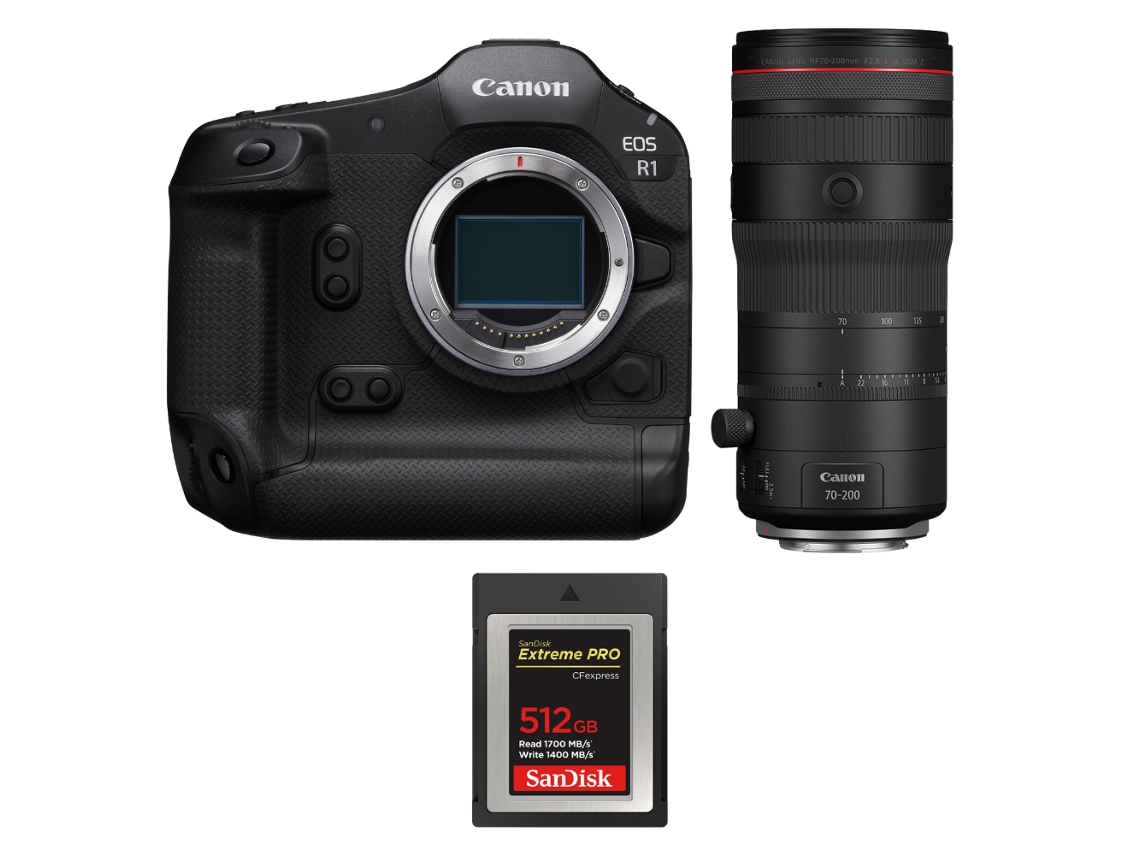 Canon Eos R1 + Rf 70-200mm F/2.8 L Is Usm Z Negro + 1 Sandisk 512gb Extreme Pro Cfexpress Type B + Ebook “20 Consejos Para Fotos Que Impactan”