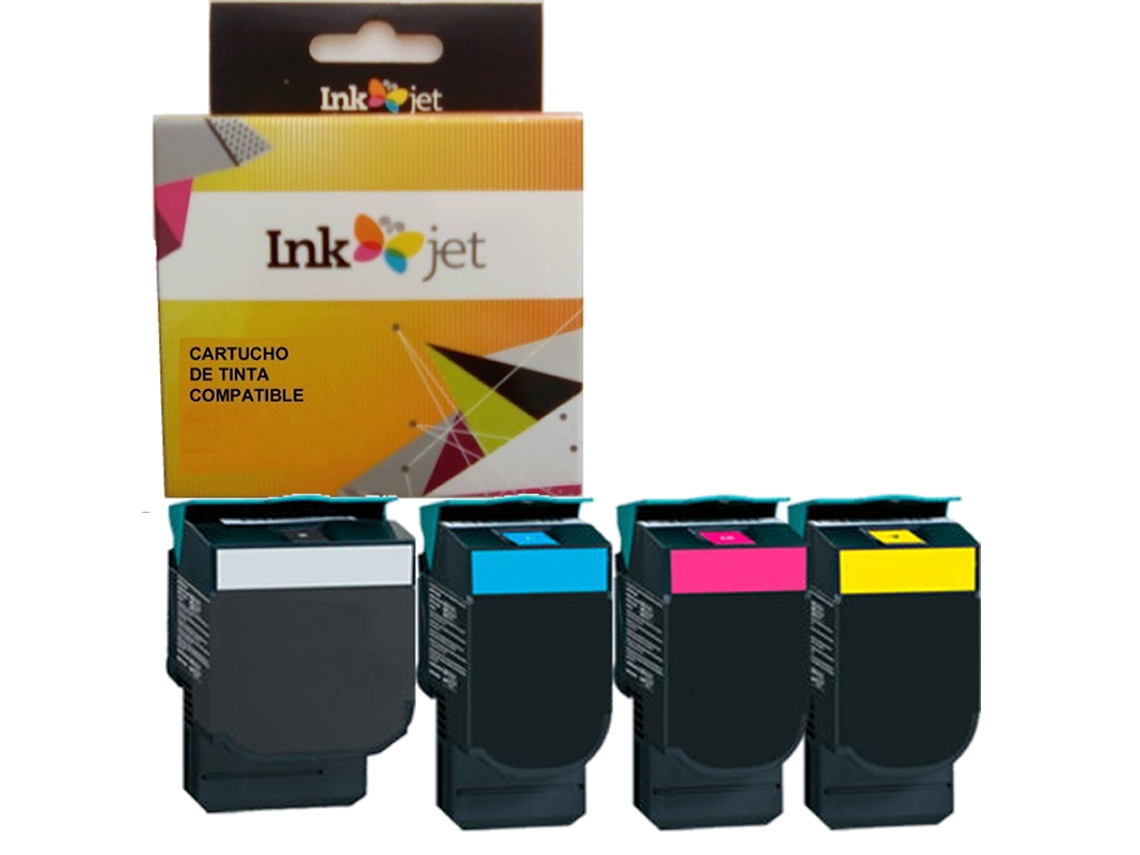 Pack 4 Cartuchos de Tinta Compatibles Lexmark 71B20K0 71B20C0 71B20M0 71B20Y0 para Cs317 / Cx317 / Cs417 / Cx417