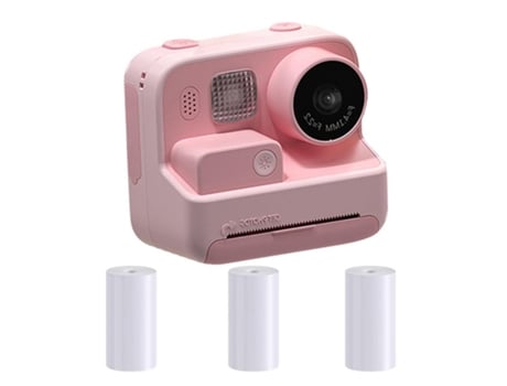 Cámara instantánea para niños HD 1080P con 3 rollos de papel de impresión