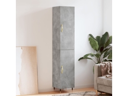 Aparador De Madera Contrachapada Gris Hormigón 34,5x34x180 Cm