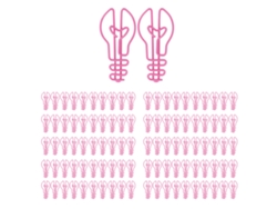 100 Clips De Papel De Forma De Bombilla Resistentes Al Deslizamiento Y Oxidación Chapados Metálicos Para Oficina Color Rosa
