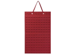 JEIIBRZUI Saco de Armazenamento Brincos Montada Parede ZEAICOS Feltro Vermelho (37x30x2cm)
