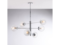 Demetra - Suspensión Hierro Cromo Brillo 6 Luces X 97 - Ø73 - Bl279-6-cr
