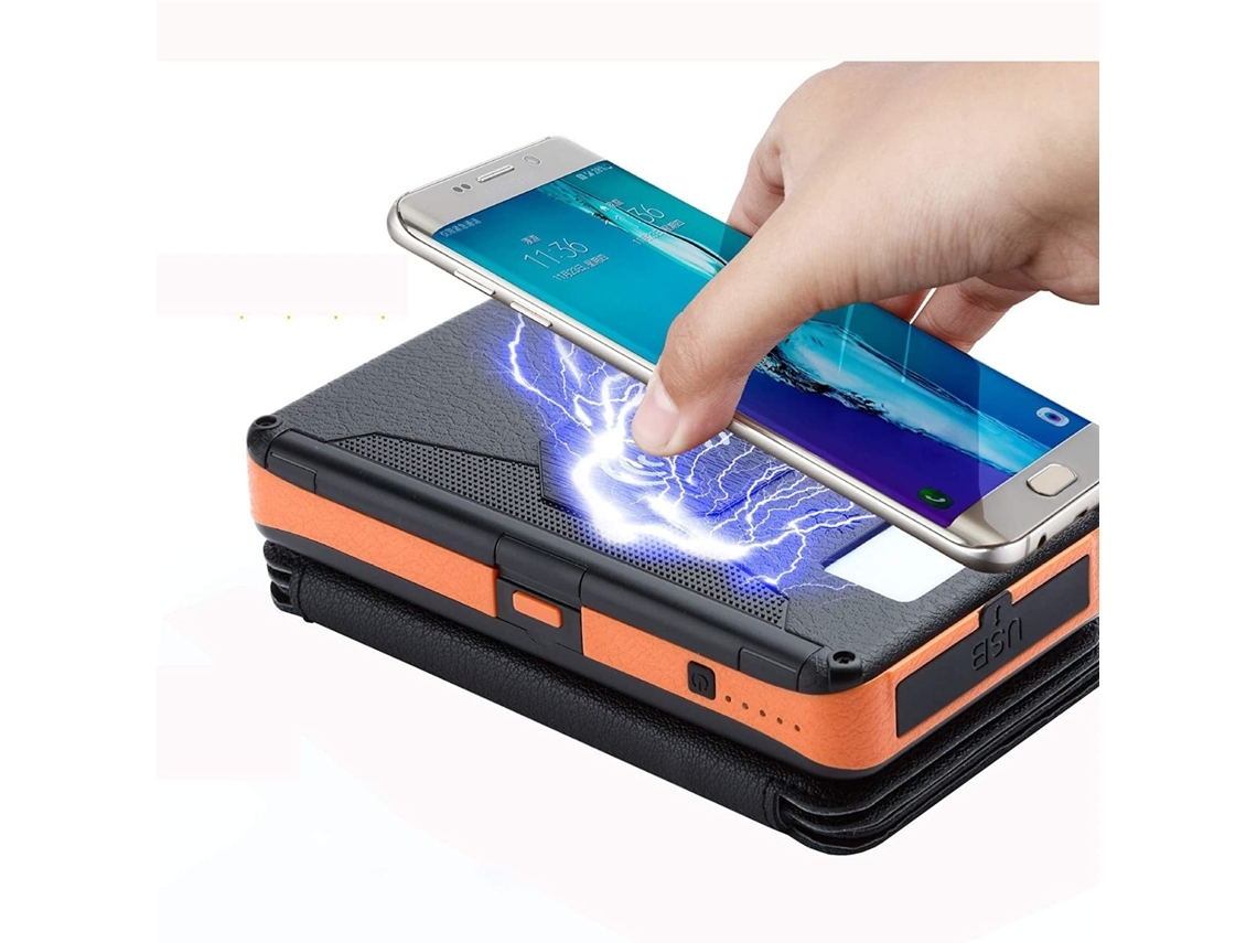 Cargador Banco Energia Sem Portátil Mah Led YIZHOOD Naranja