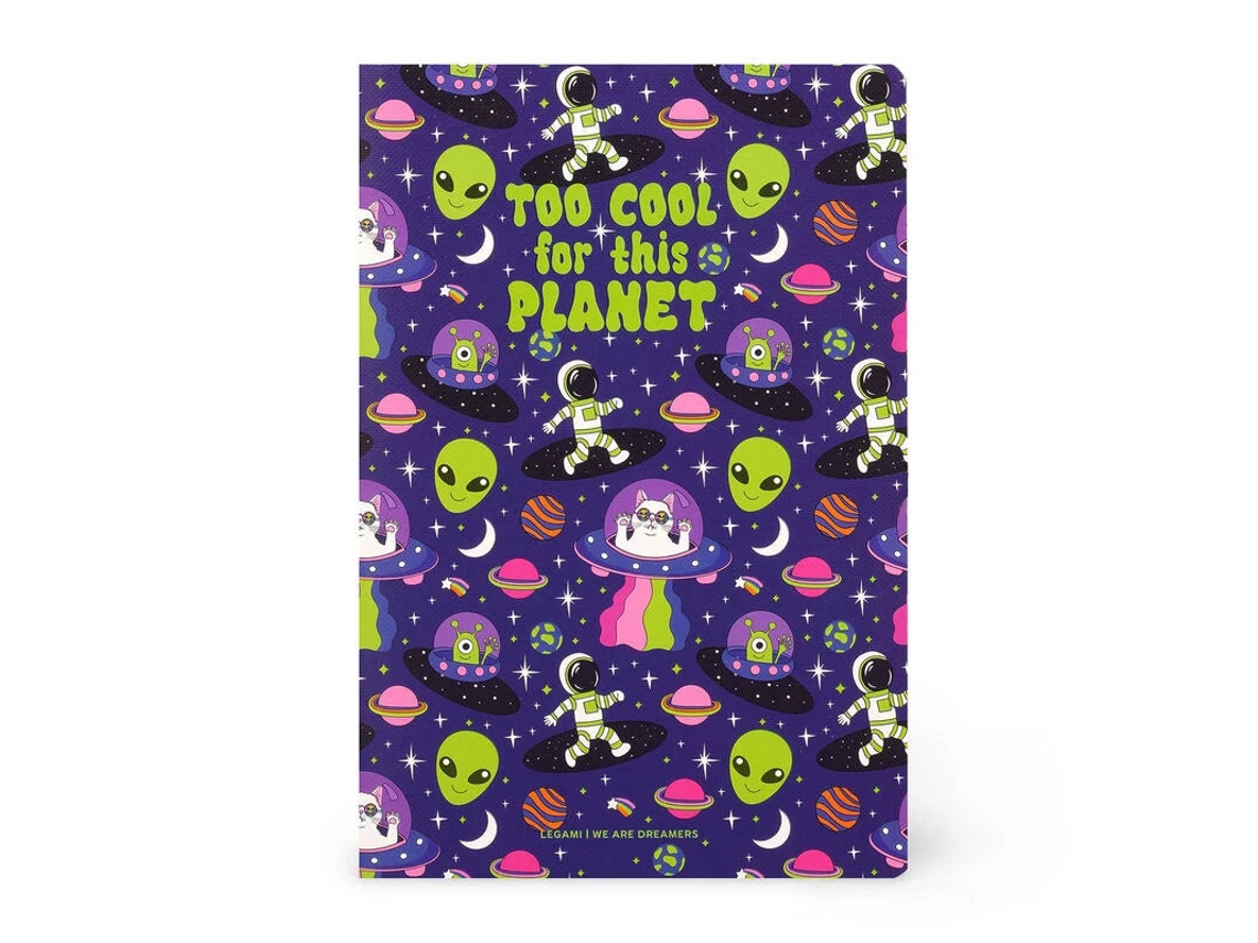 Libreta grande B5 con líneas Space Legami