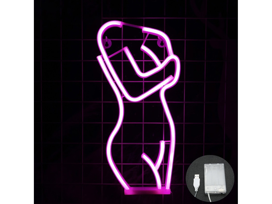 Rebe-señora Luces Neón Led Signo De Neón Para Decoración De Pared, Alimentado Por Usb Y Batería, Para Salón, Bar, Fiesta, Navidad, Boda