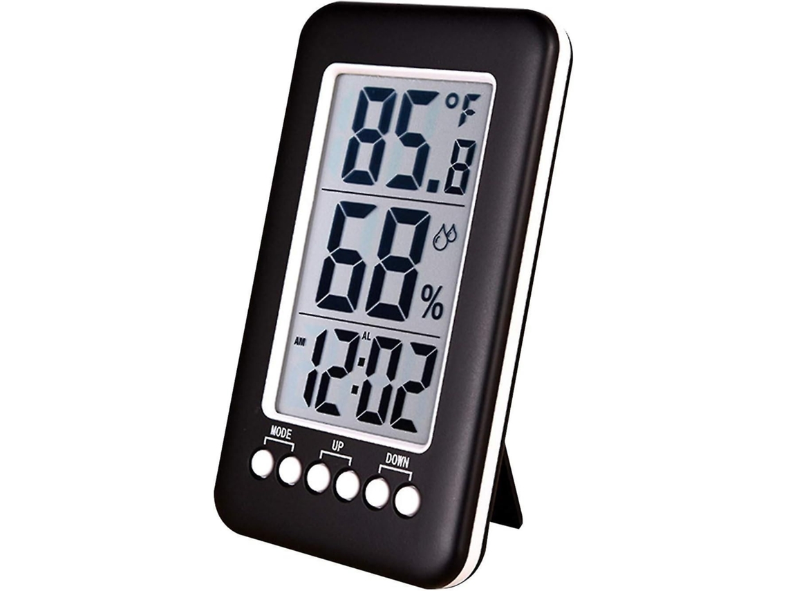 Termómetro e higrómetro doméstico con pantalla LCD digital para uso en interiores. GOKOCO