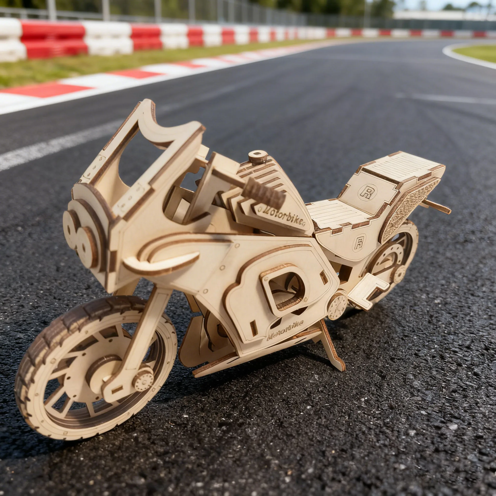 Rompecabezas de madera para armar una motocicleta - Ensamblaje de motocicleta de madera 3D - MDUG