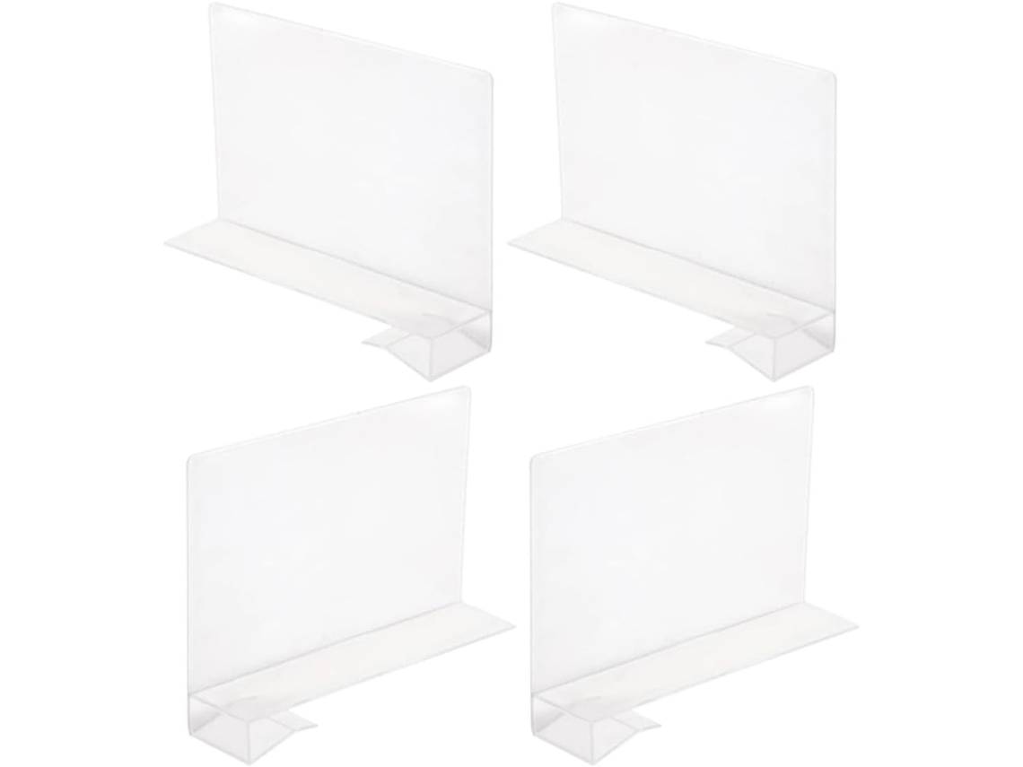 Elegantes Resistentes Separadores Estantes 4 Piezas Armarios Fabricados Pp Aumentan Espacio Almacenamiento