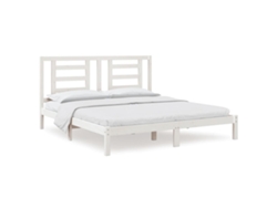 Maison Exclusive - Estructura De Cama Madera Maciza Blanco Supe King 180x200 Cm