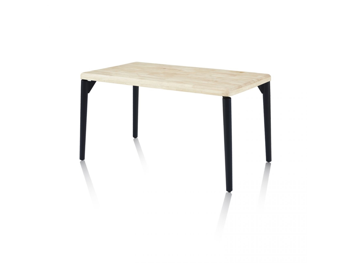Mesa de comedor Padma 160 Negro - Roble 160 x 76 x 100 cm