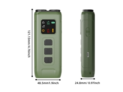 Entrenador Ultrasónico Anti-ladrido Para Perros, Verde, Pantalla Led, 3 Modos, Usb-c, Repelente Portátil Con Linterna