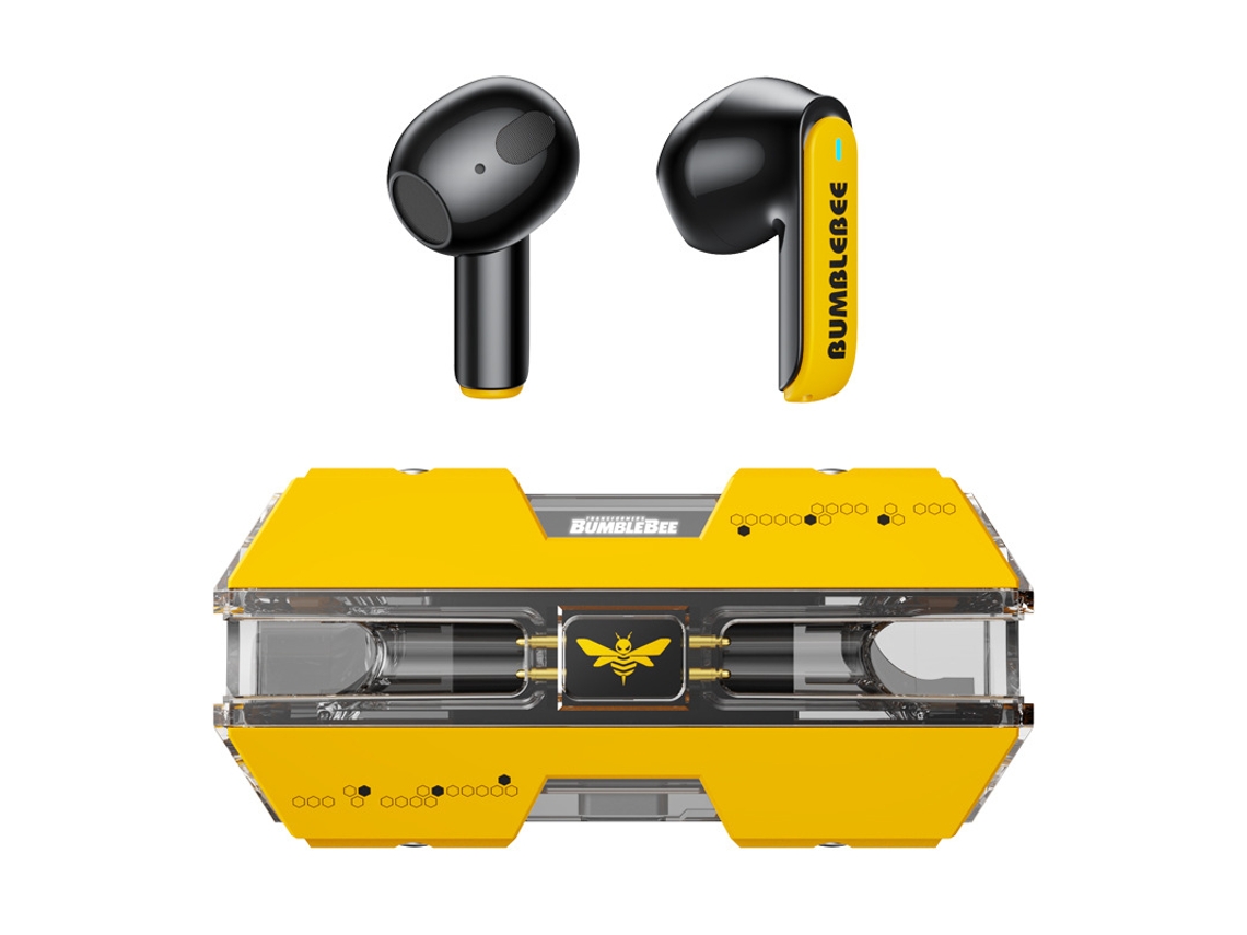 Auriculares Inalámbricos Reducción Ruido Baja Latencia Música Alta YIZHOOD Bluetooth Premium Amarillo