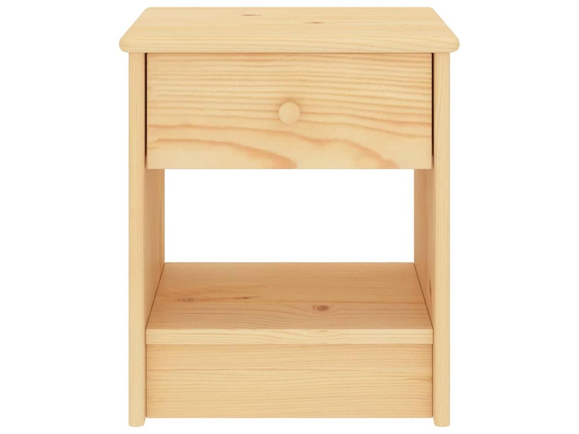 Mesita de noche de madera maciza de pino claro MAISON EXCLUSIVE (35x30x40 cm)