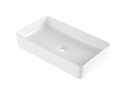 Fregadero de cerámica moderno, duradero y elegante Succebuy de 24 x 13,8 pulgadas, blanco