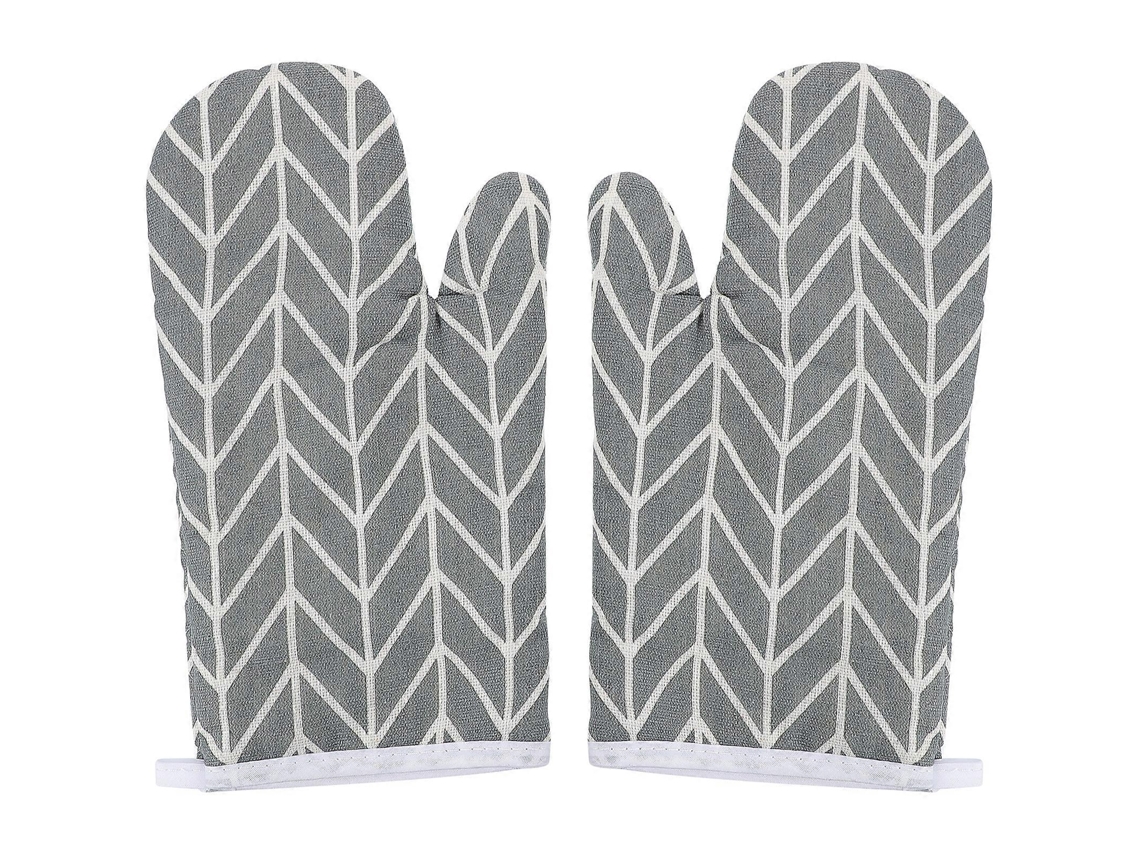 Guantes De Horno Resistentes Al Calor Silicona Antiquemaduras Para Cocina Hornear Barbacoa Lavables 28x16x2cm Gris
