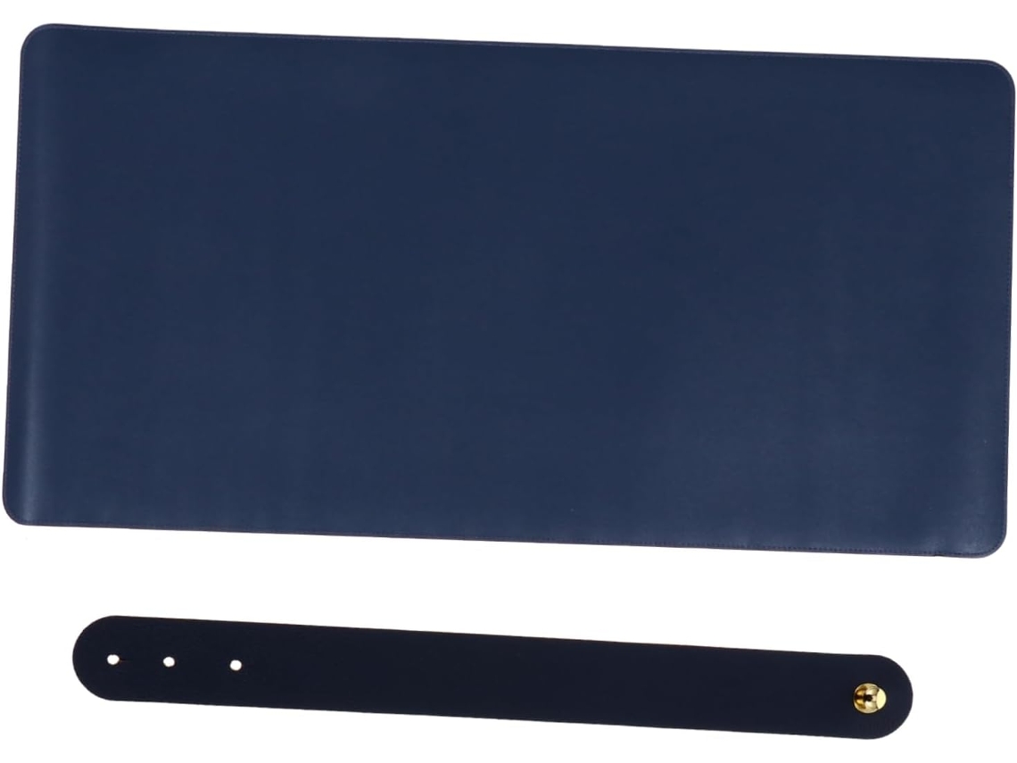 Alfombrilla de ratón de escritorio grande y de doble cara, fabricada en piel sintética con una superficie suave y antideslizante, ideal para uso doméstico y de oficina.