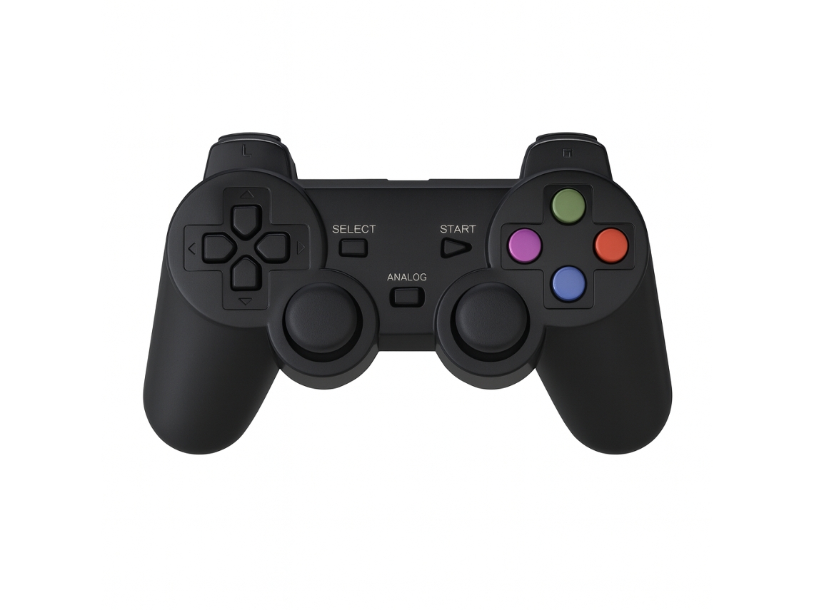 Mando inalámbrico Lehuai 2.4g con vibración compatible con PC, PS2 y PS3 Lehuai Lh 988c Negro