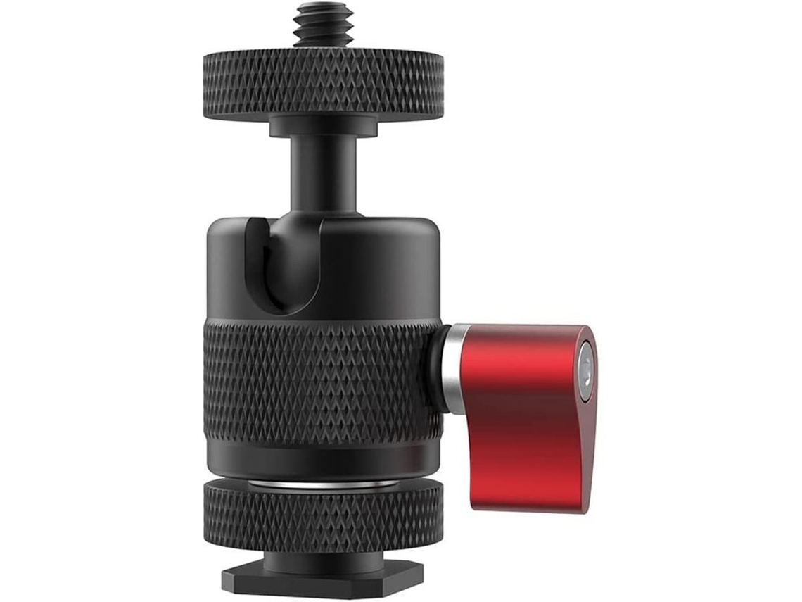 Adaptador De Rótula De 360° Con Tornillo De 1/4" Para Cámaras Dslr, Gopro, Monitores De Vídeo Y Accesorios.