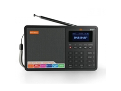 Radio FM, Bluetooth Dab/FM, Bluetooth/TF/Auxiliar, pantalla LCD de 1,8 pulgadas, altavoz para radio Dab Ushion (negro)