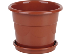 Maceta COFAN Dalia Marron con Plato (42 x 38 cm)