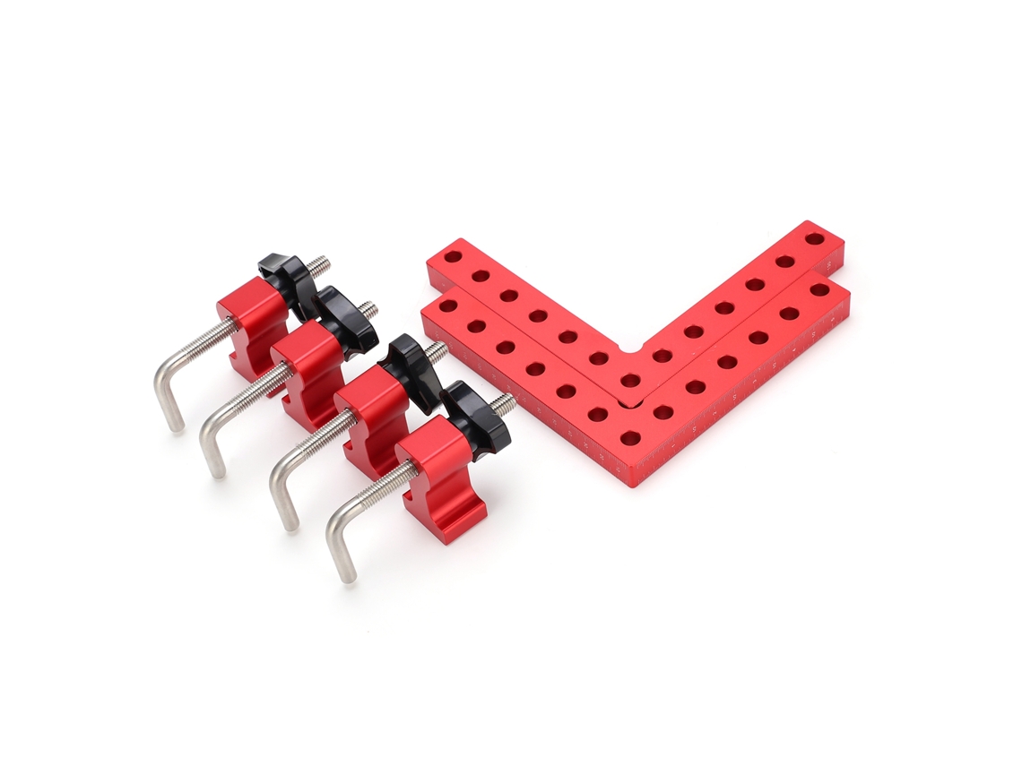 Kit De Regla De Posicionamiento De Ángulo Recto De 90 Grados Para Medición De Madera Con Abrazadera De Aluminio