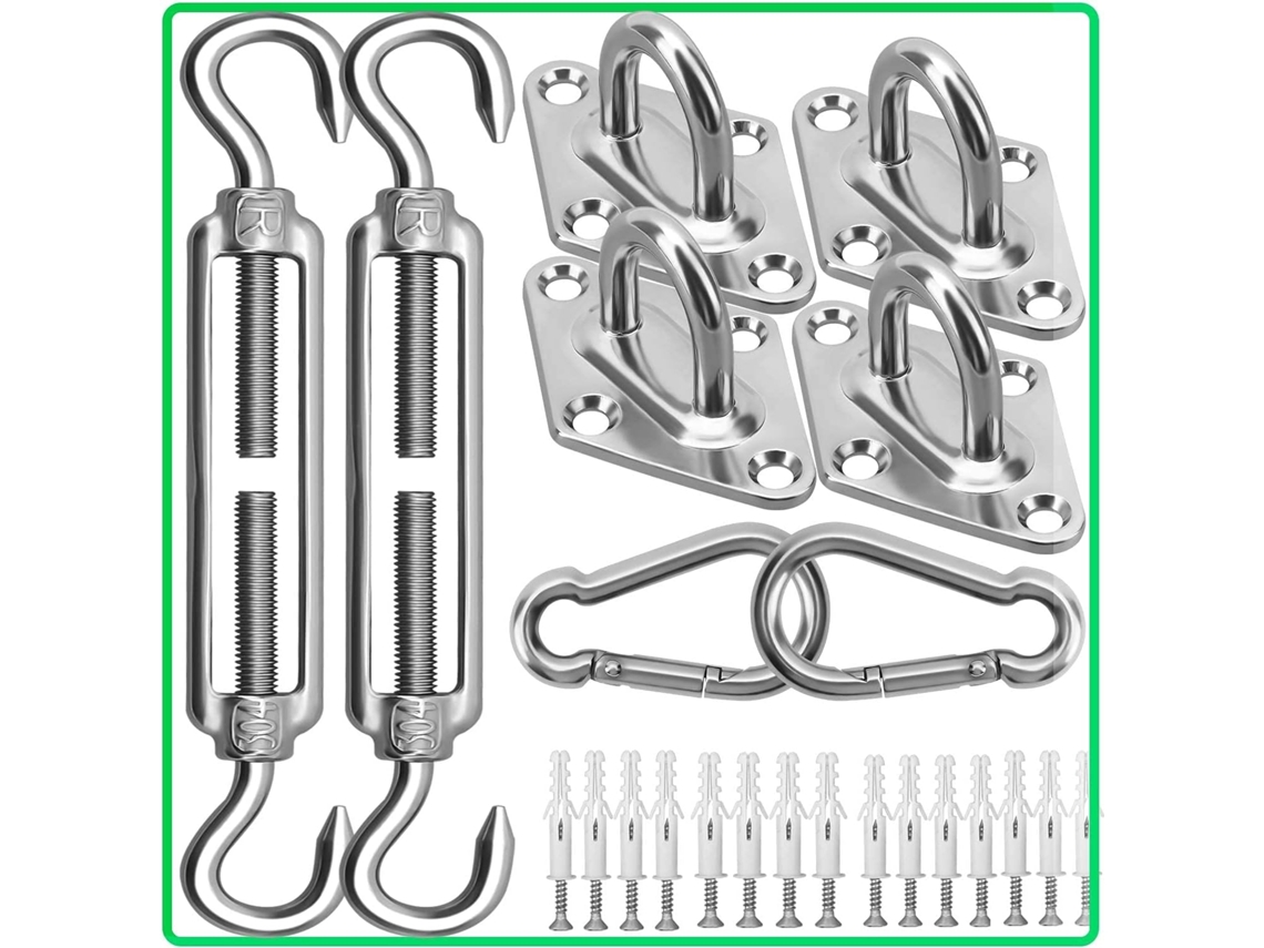 TRUYUETY Kit Instalação Para Porta Sol Gsedaox Aço Inoxidável Prateado