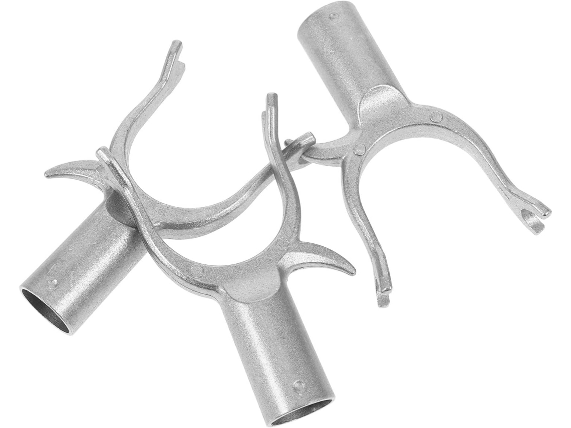 Piezas Cabezales Horquilla Aleación Aluminio Plateado Resistentes Duraderos Tendedero Diámetro Interior 1 9