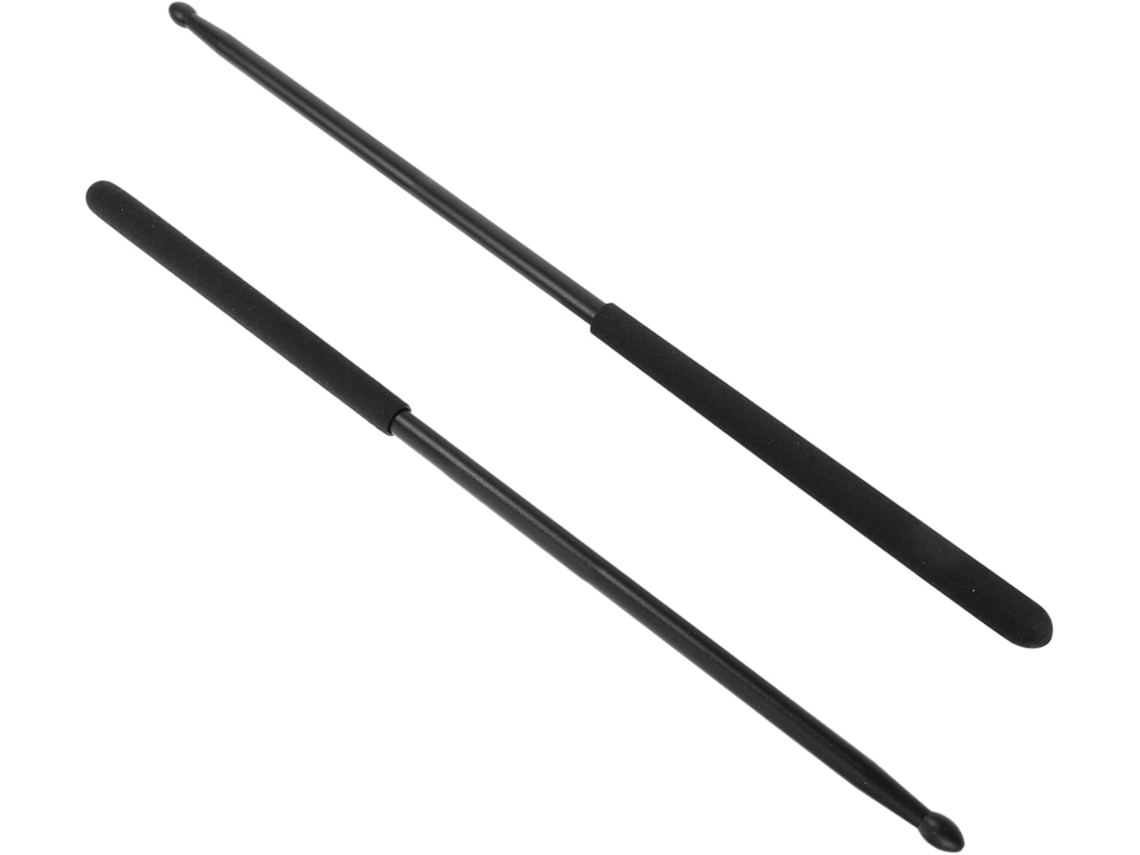 Baquetas De Aleación De Aluminio Negro Con Agarre Antideslizante, Ligeras Para Jazz, Rock Y