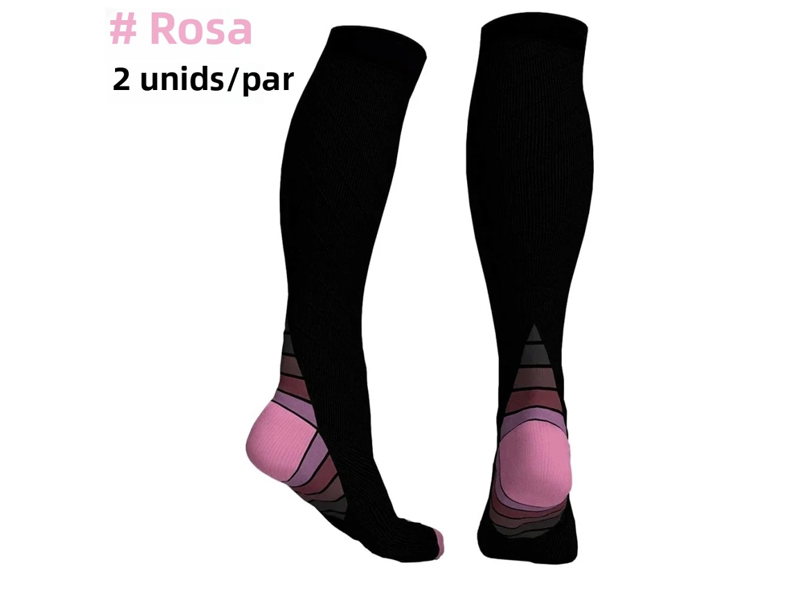 (rosa, Un Par, Sm) Calcetines De Compresión, Compresión Progresiva 20-30 Mmhg, Adecuados Para Correr.