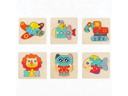 Juego De Rompecabezas De Madera, Paquete De 6, Juguetes Montessori Para Desarrollar La Motricidad Fina, Set De Regalo Educativo, Preescolar - Henten Home