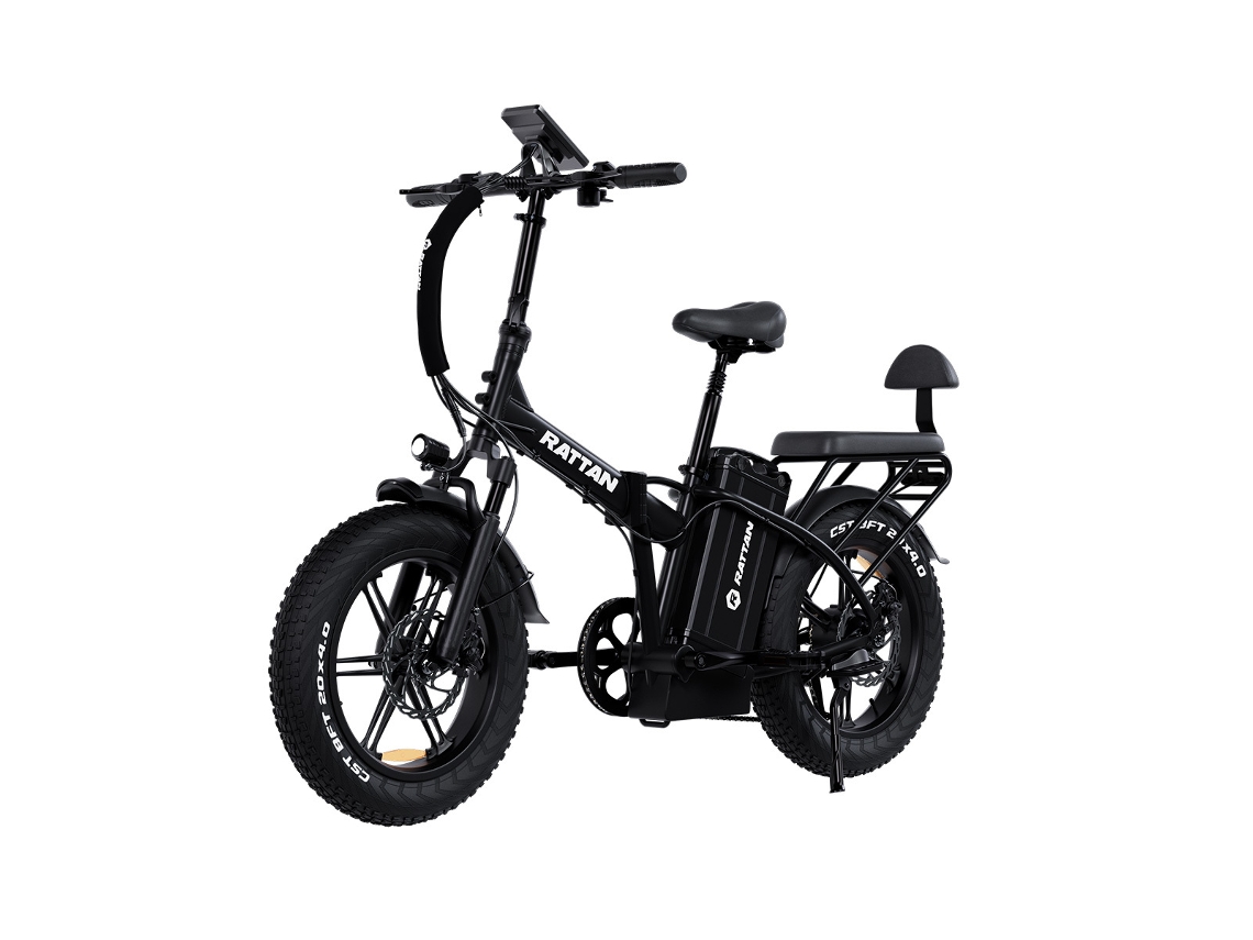 Bicicleta eléctrica plegable Rattan LM Ultra, batería extraíble 48V 40,5Ah, transmisión Shimano de 7 velocidades.