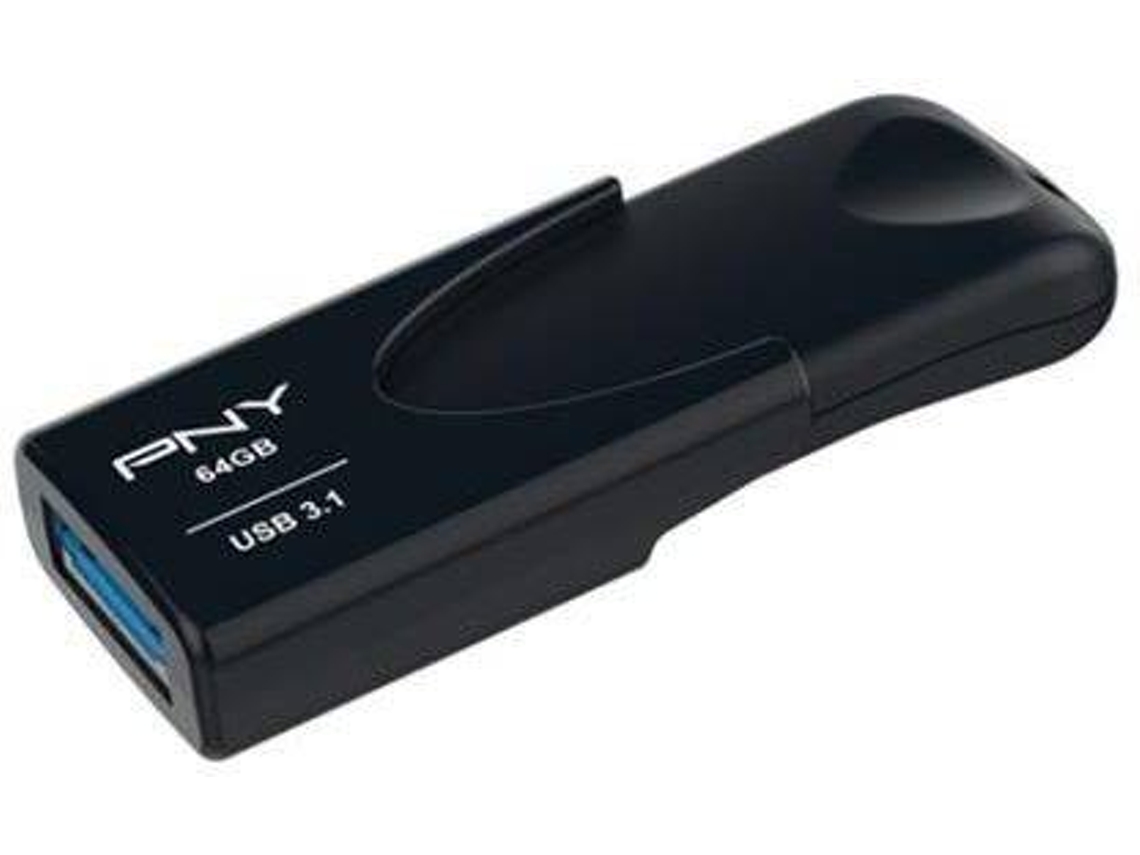 Pen USB PNY Attaché (64 GB - USB 3.1 - Negro)