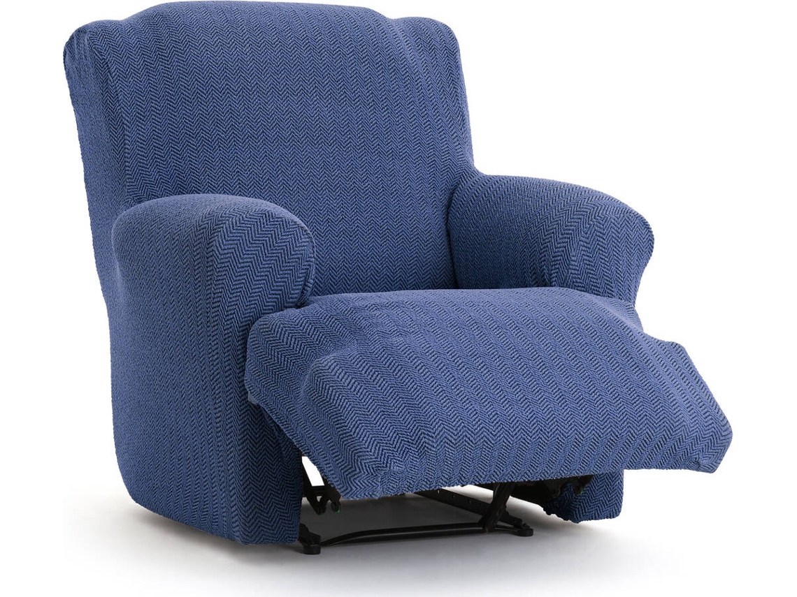 Funda de Sillón Relax XL EYSA Premium Jaz Tejido Multielástico (110 x 80 x 120 cm - Poliéster y Algodón - Azul)