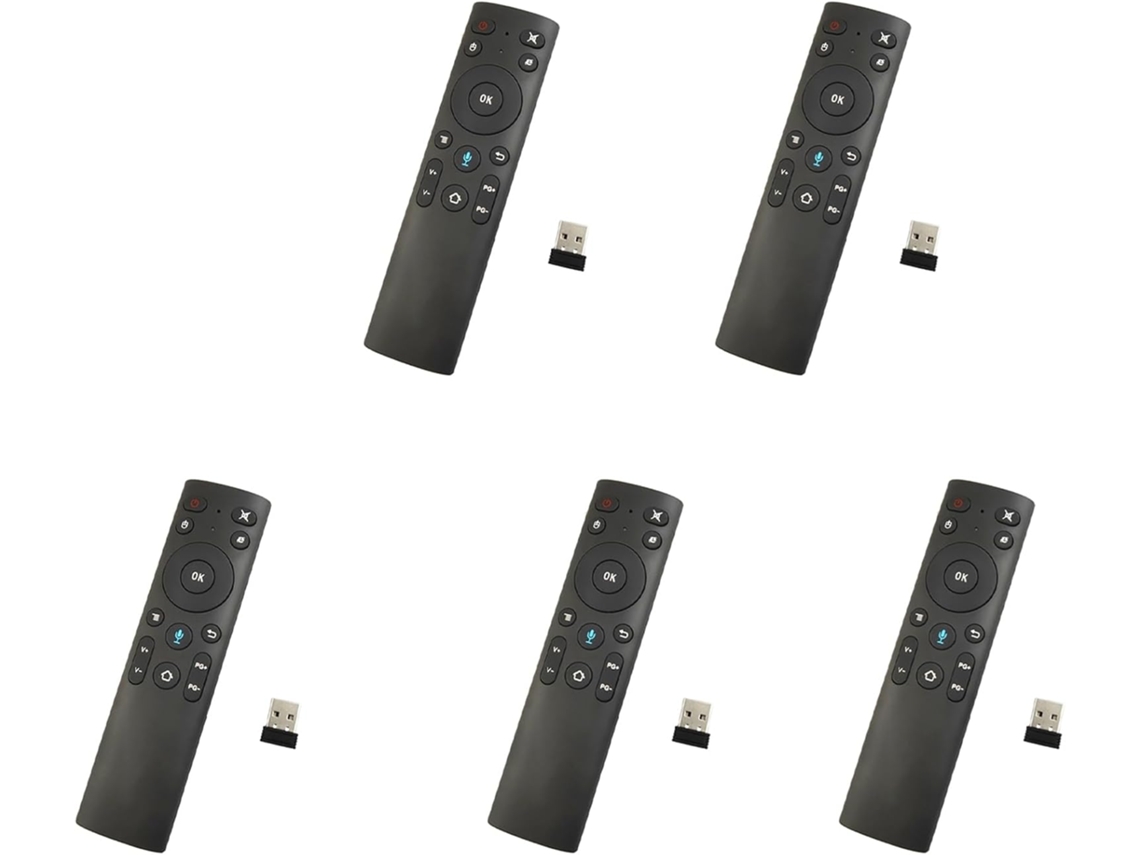 5x Q5 + Air Mouse Control Remoto Por Voz Bluetooth Adecuado Para Smart Tv Android Box Sin 2.4g