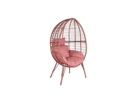 Sillón de jardín DKD HOME DECOR 90 x 65 x 151 cm Metal Terracota ratán sintético