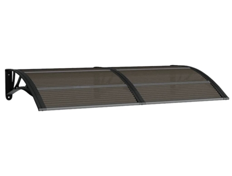 Marquesina de Puerta Policarbonato VIDAXL Negro (150x75 cm)