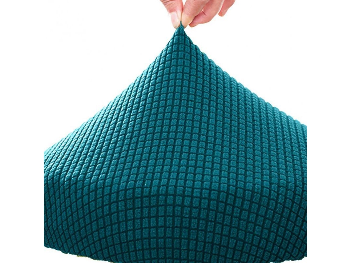 2026-10360-funda Para Silla Elástica De Poliéster Lavable Con Diseño Jacquard Para Hogar Bar Oficina Hotel 30-40cm Azul Pavo Real