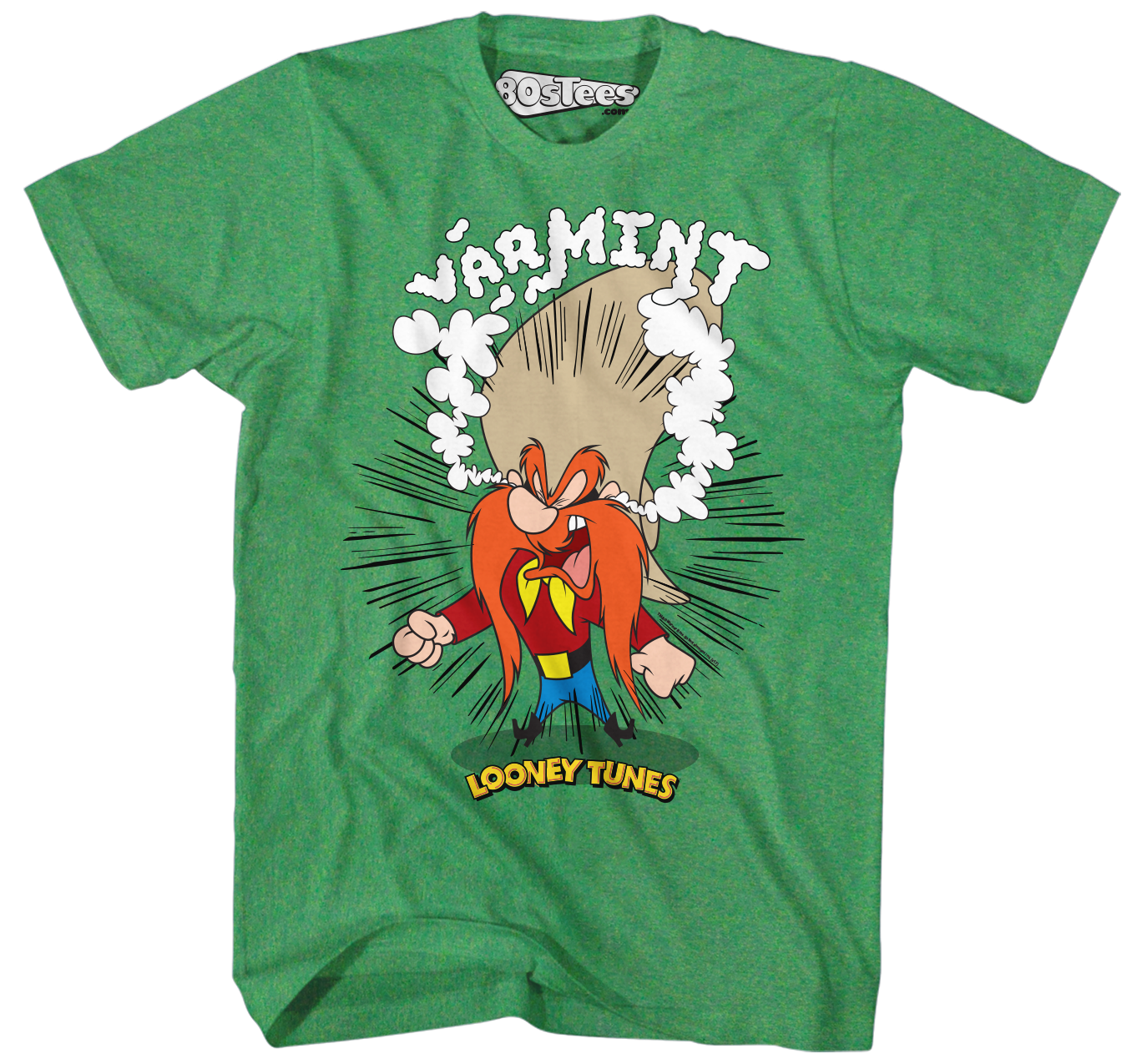 Camisetas Unisex DEEPSTONE Looney Tunes Yosemite Sam brezo verde (XXXL)