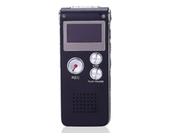 Mini grabadora de voz para conferencias, reuniones y clases. Dispositivo de grabación de audio digital activado de 16 GB Yizhood (negro).